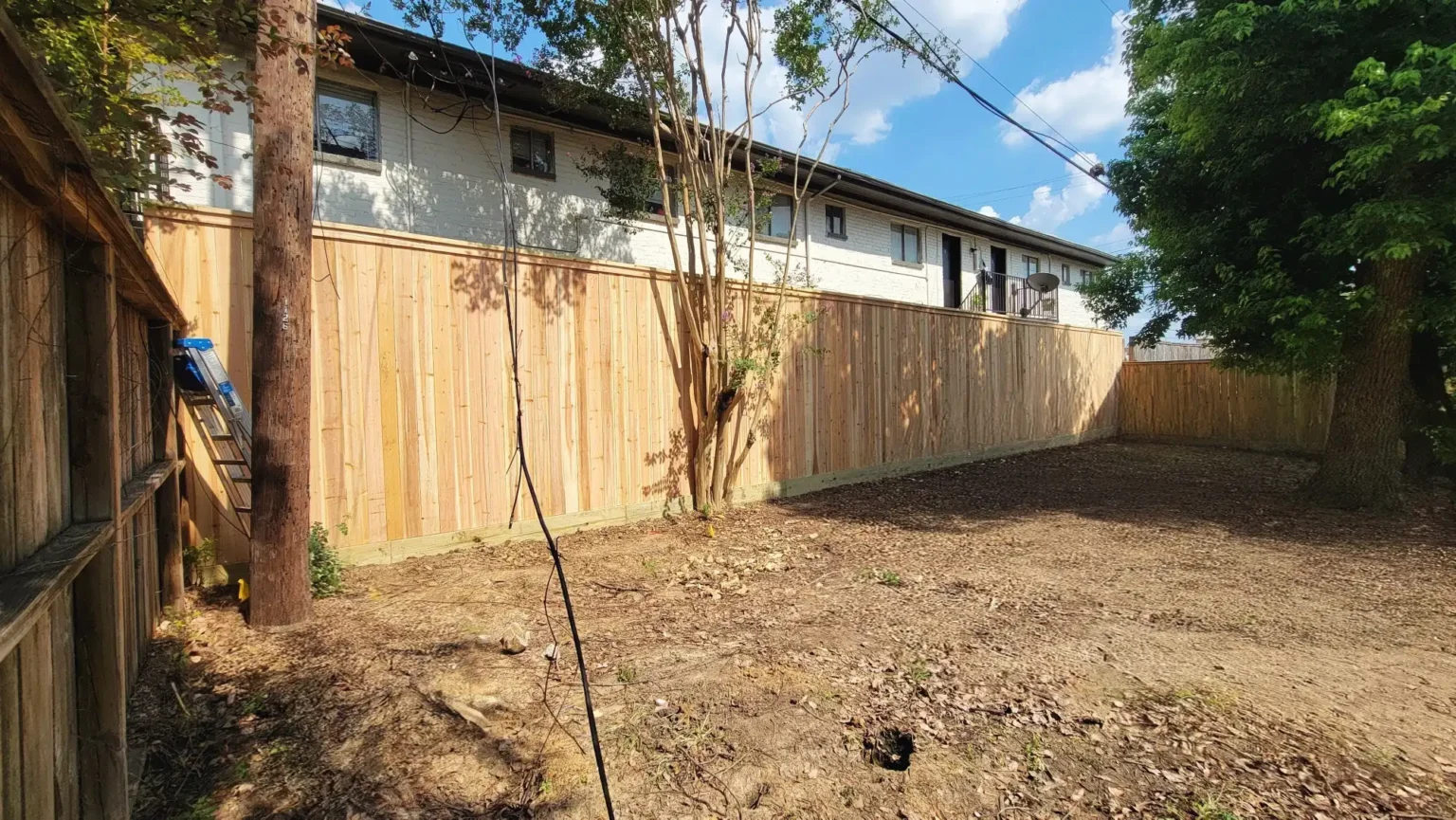 Fence work in progress