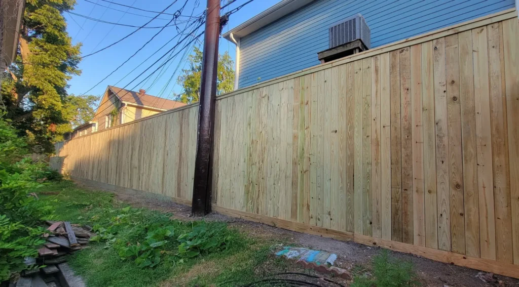 Fence side view