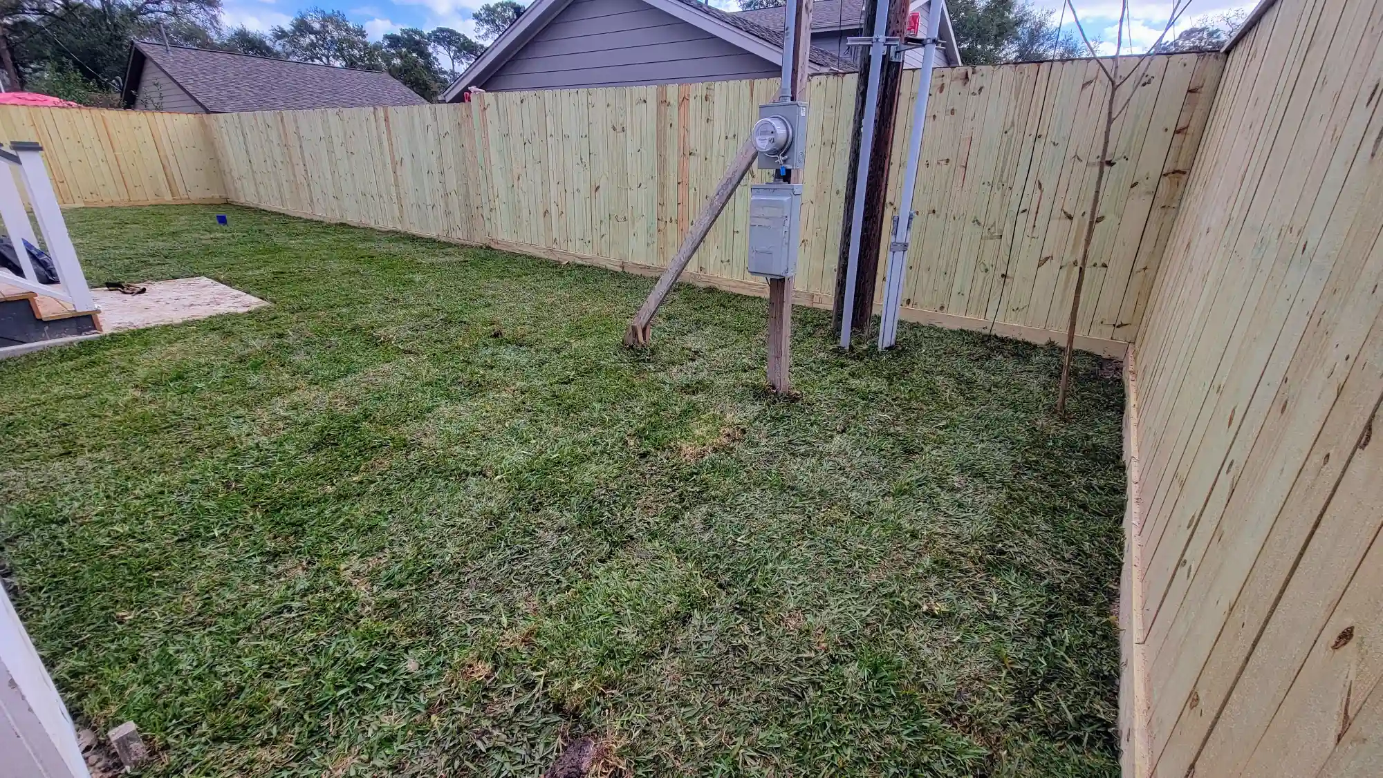 Winter landscaping project